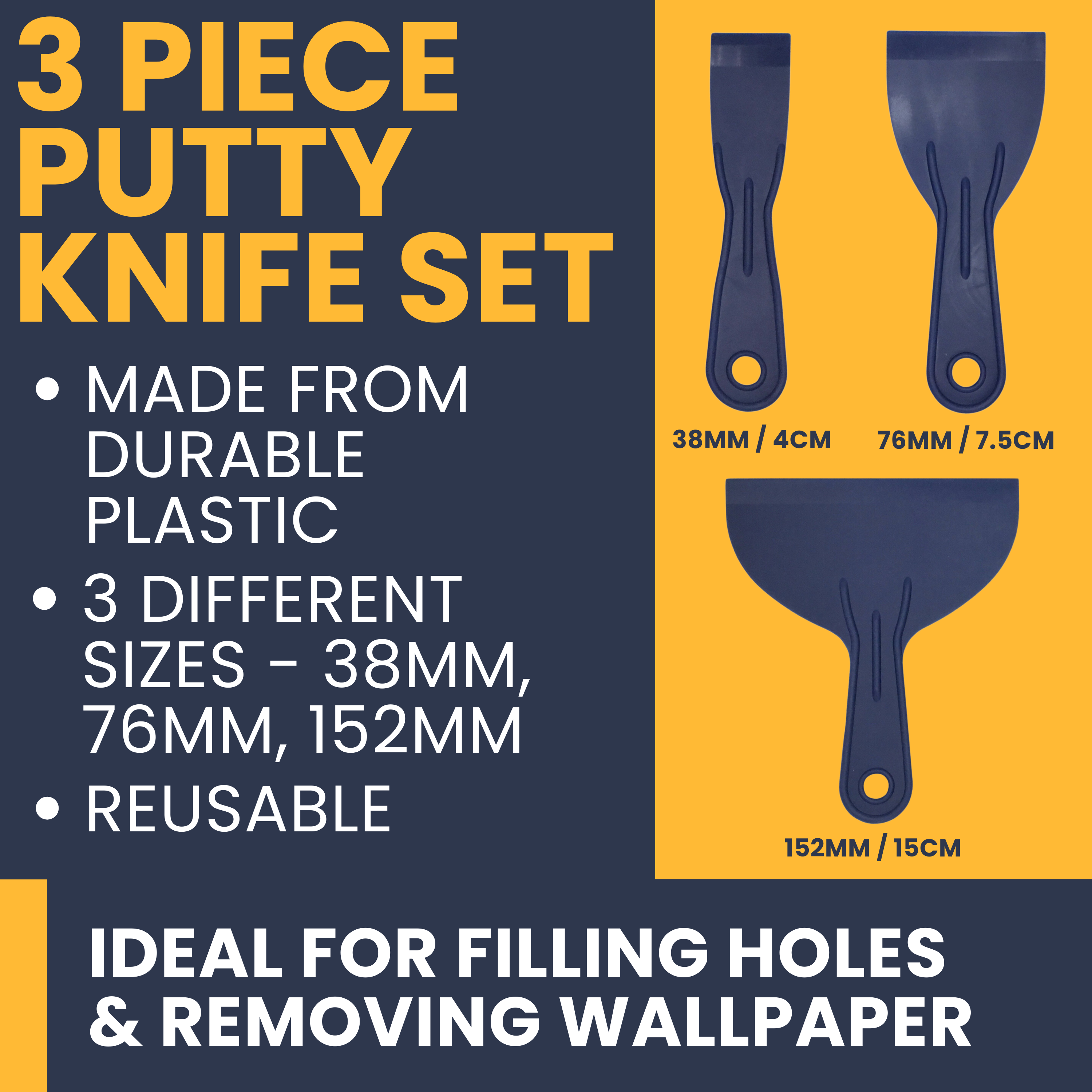 Decex Wall Repair Kit With 1.4kg Ready Mixed Filler , 12 Assorted Sand Paper, Gloves & Plastic Filling Tools