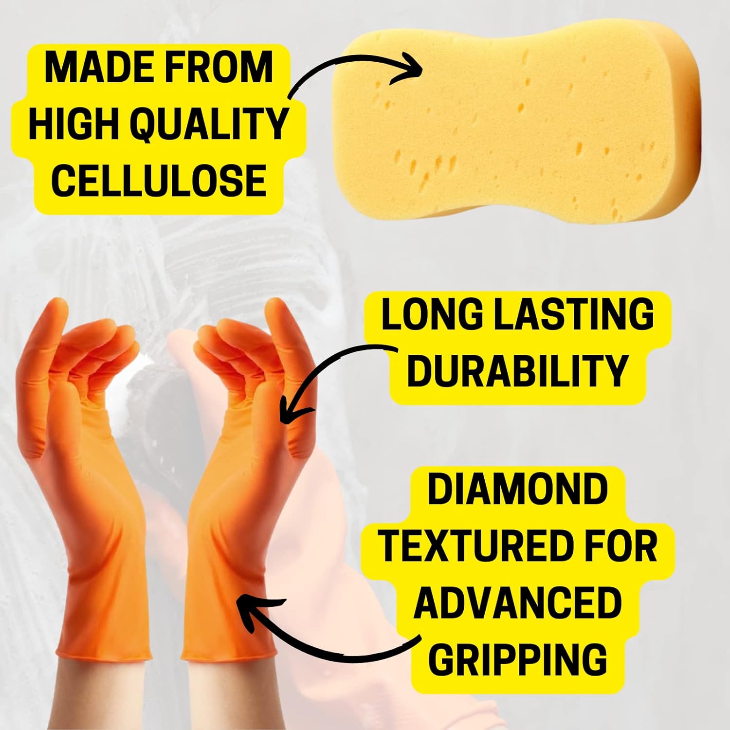 Decex Sugar Soap Bundle with 2 x 500ml Sugar Soap Concentrate, Decorators Sponge & Gloves