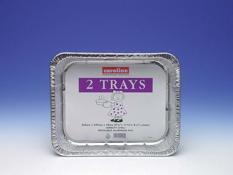 Caroline Foil Tray 2 Pack 236mm X 297mm X 59mm