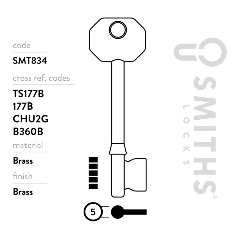 Smiths Locks Era Invincible Mortice Key Blank Pack 10
