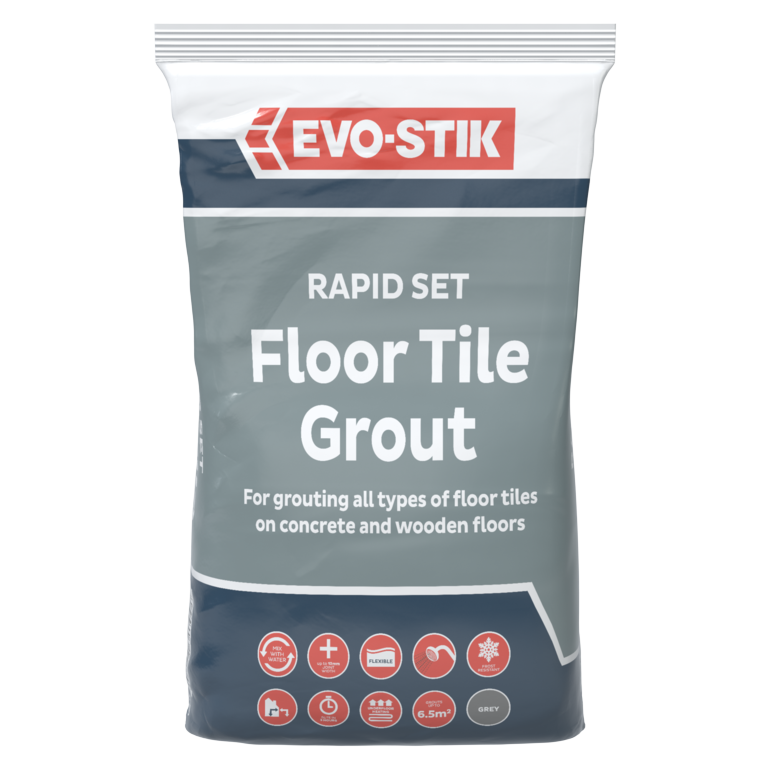 Evo Stik Rapid Set Floor Tile Grout 5kg Grey