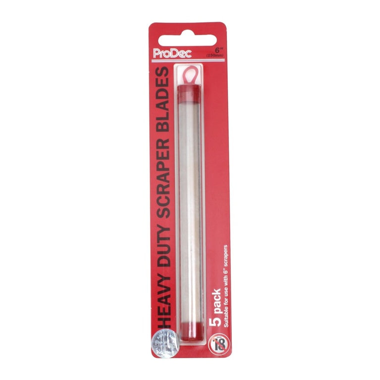 Pro Dec 6" Heavy Duty Scraper Blades Pack 5