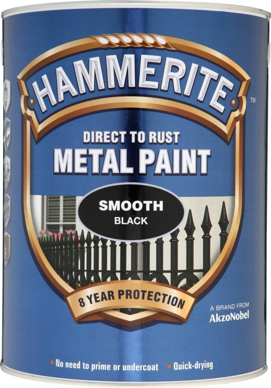 Hammerite Metal Paint Smooth 5 L Black