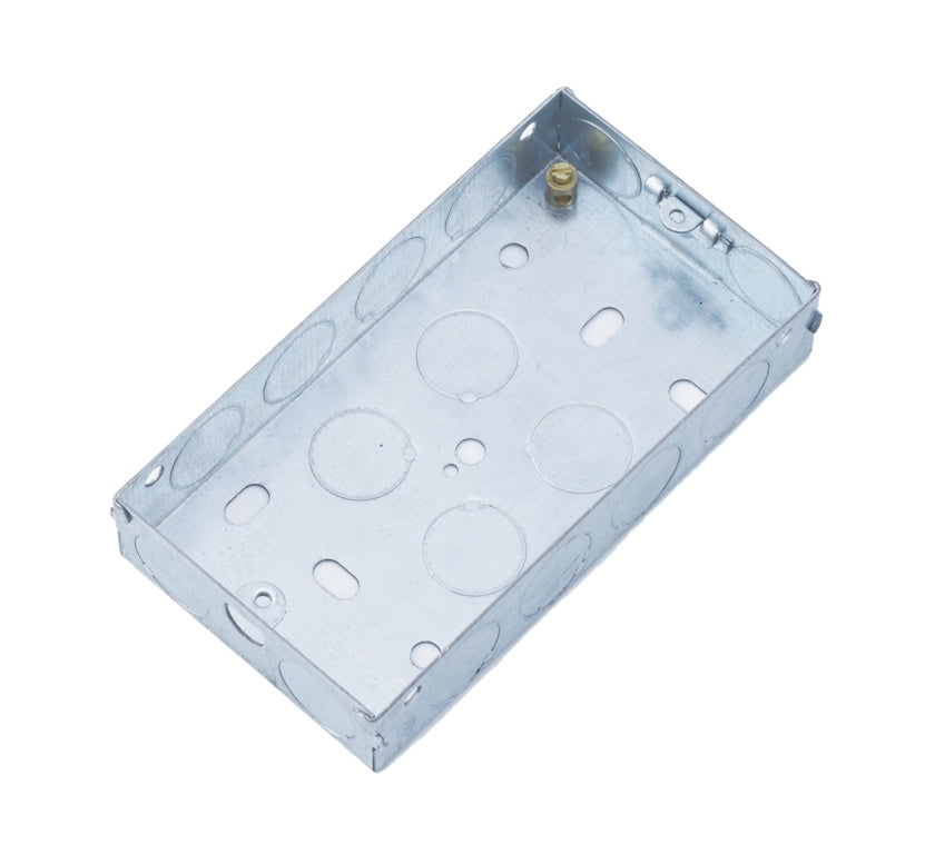 Securlec Metal Back Box 2 Gang