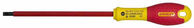 Stanley Fat Max Screwdriver Insulated Parallel Packaged 4mm X 100mm