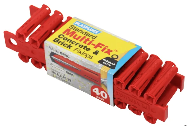 Plasplugs Bargain Bin Display Unit Original General Purpose Fixings 50 Packs X 40 Plugs