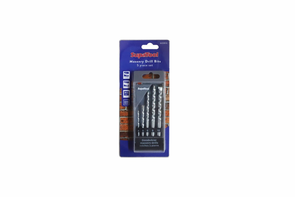 Supa Tool Masonry Drill Bits 5 Piece