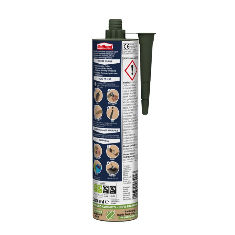 UniBond Anti-Mould Kitchen & Bathroom Sealant 280ml