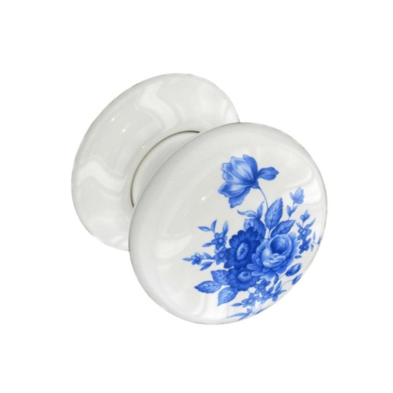 Securit Ceramic Knobs White / Blue 60mm, Pack Of 5 Only Available By Special Order