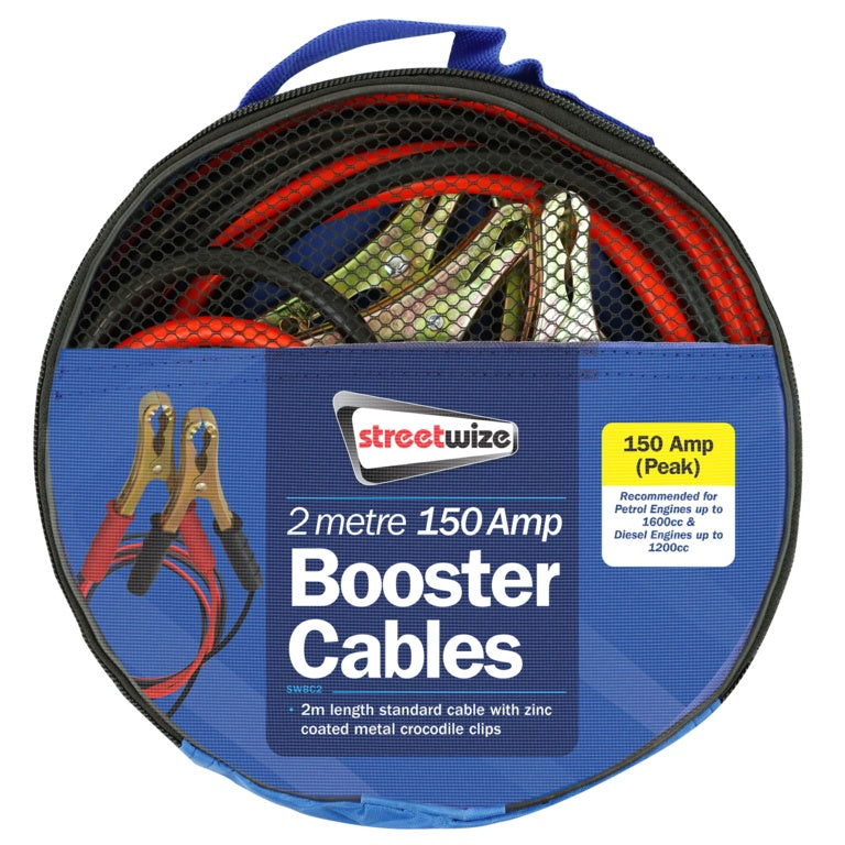 Streetwize Booster Cable With Metal Crocodile Clips 2m/150 Amp