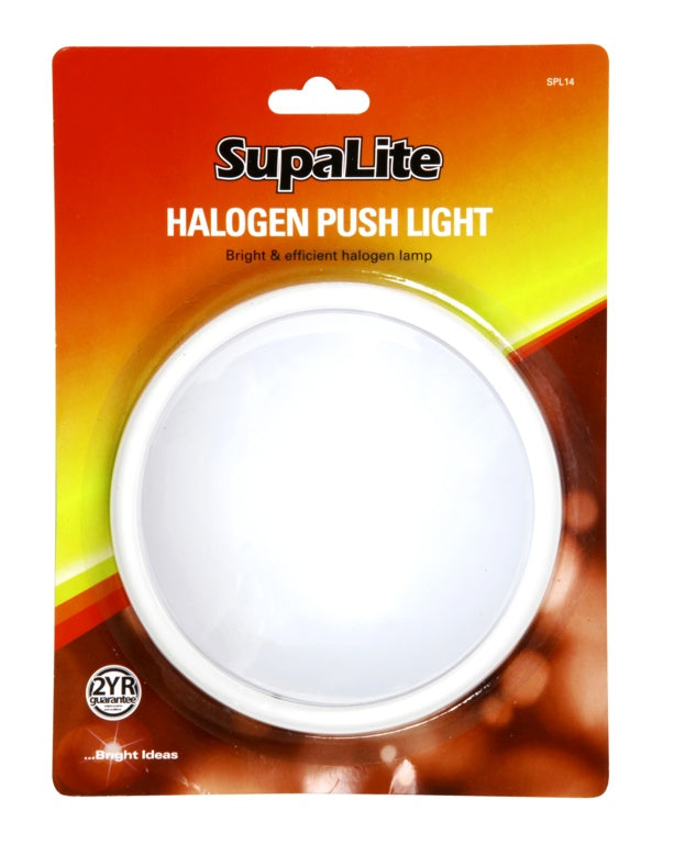 Supa Lite Halogen Push Light 14cm
