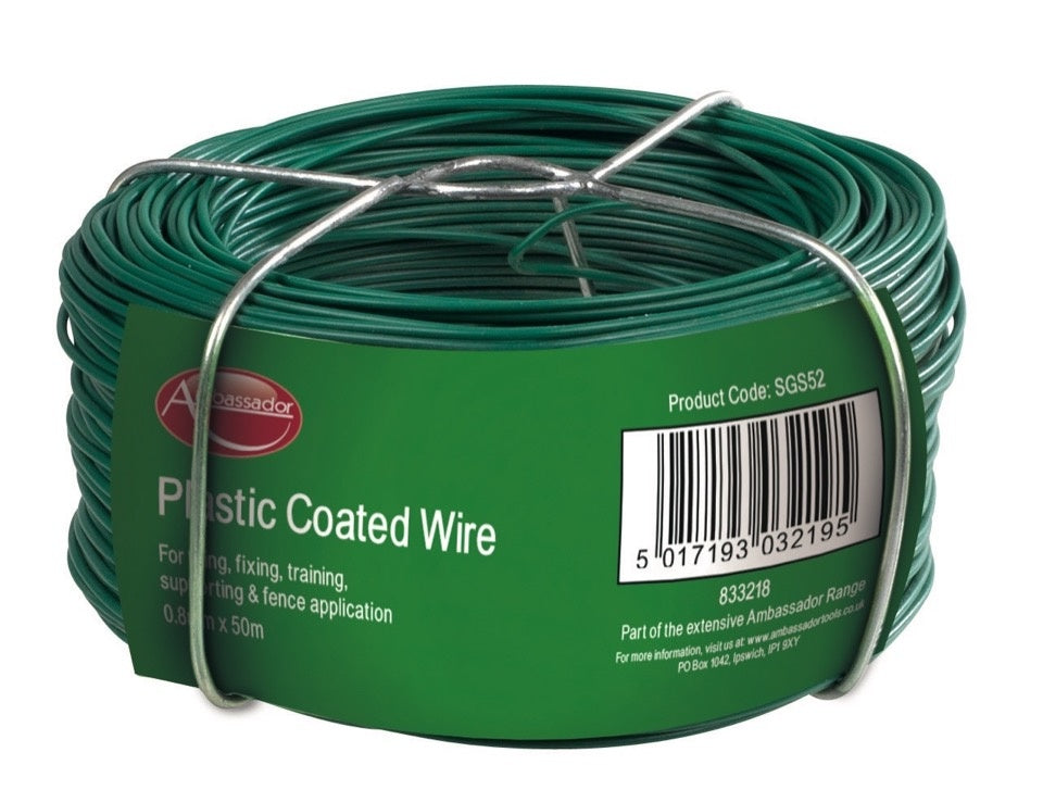 Ambassador Plastic Coated Wire 0.8mm X 50m