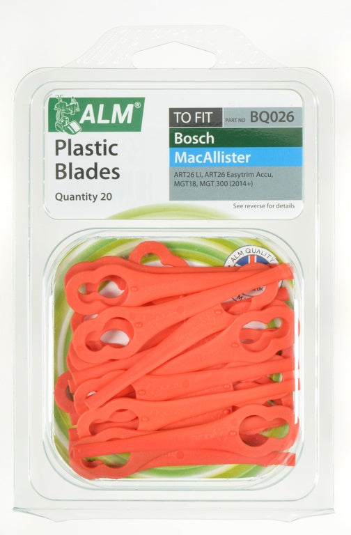 Alm Plastic Blades Red Pack Of 20