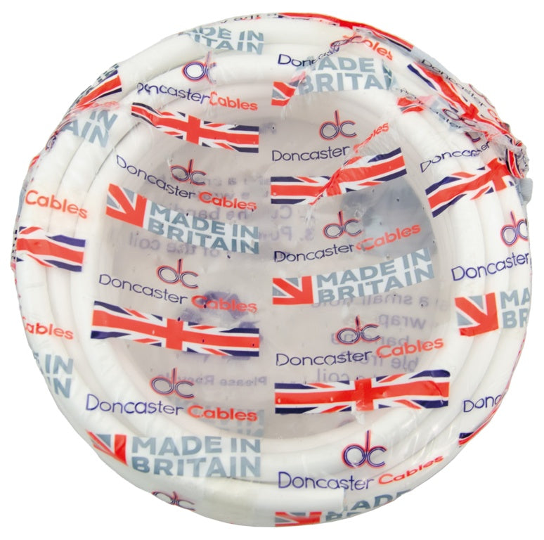 Doncaster Cable 3 Core Round Flex White 10m X 1.5mm2