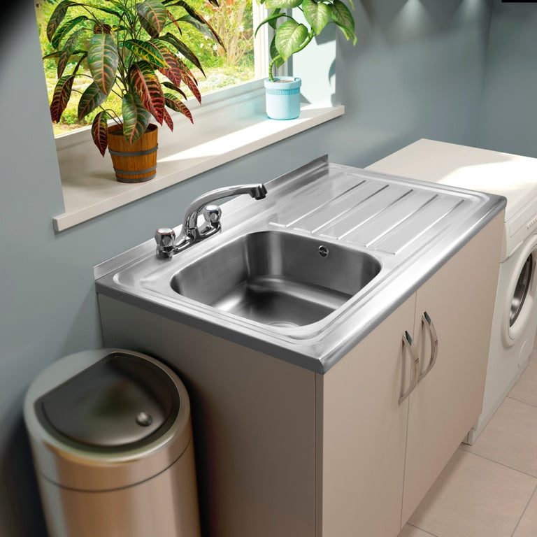 Supa Plumb 2 Tap Sit On Sink Right Hand Drainer