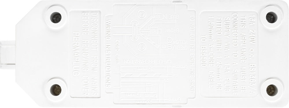 Masterplug Twin Extension Socket White