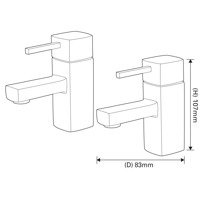 Sp Bela Basin Taps H 107mm D 83mm