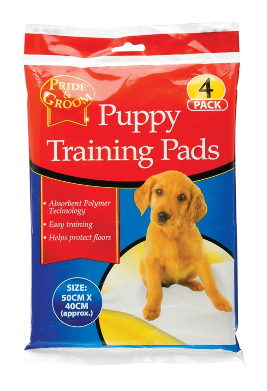 Pride & Groom Puppy Training Pads 50cm X 40cm / 4 Pack
