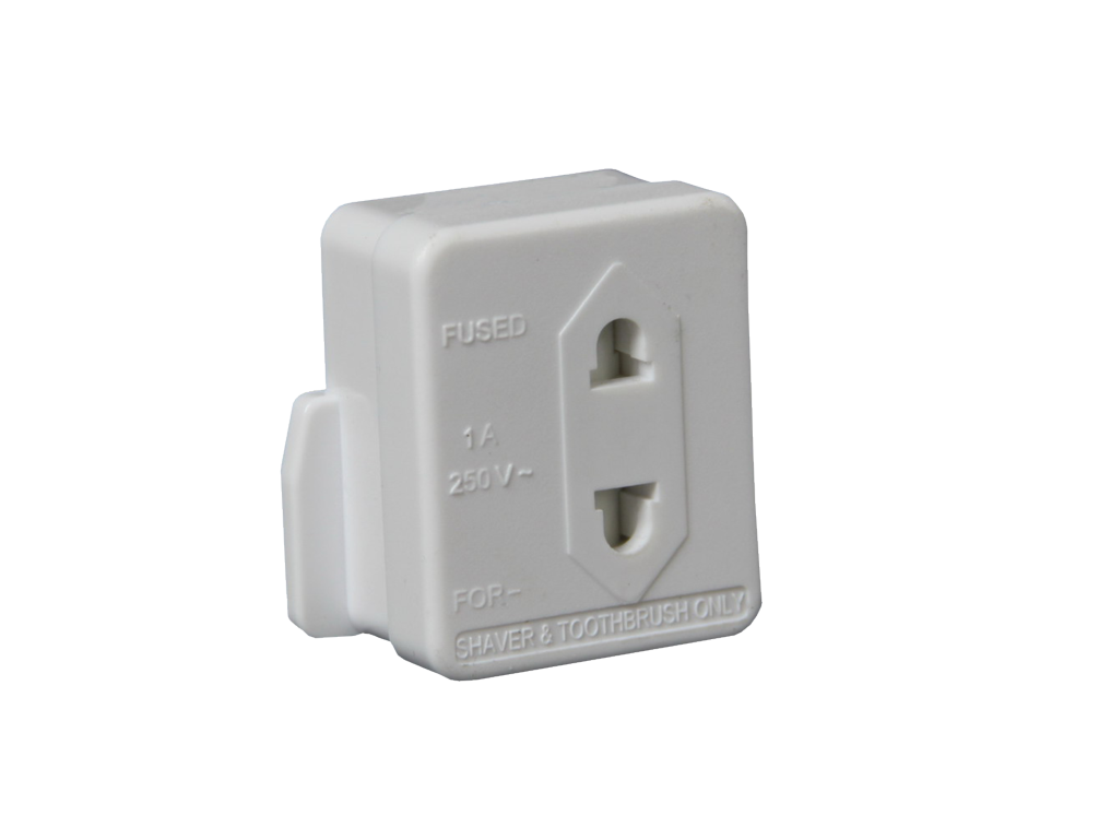 Securlec Fused Shaver & Toothbrush Adaptor 1 Amp Skin Packed
