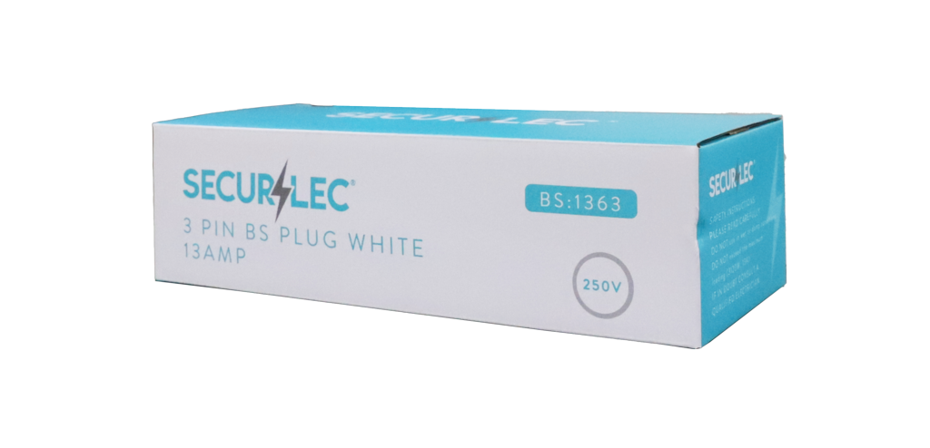 Securlec 3 Pin Bs Plug White 13 Amp 250 V Display Box