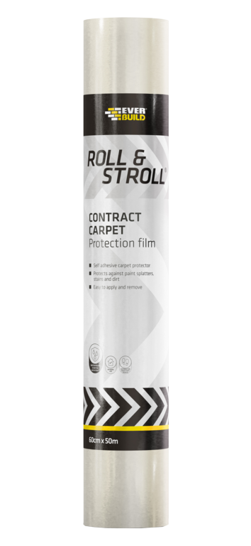 Everbuild Roll & Stroll Contract Carpet Protector Clear 60cm X 50m