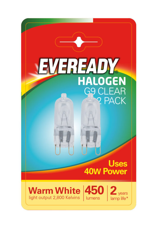 Eveready G9 Capsule Clear Bl2 40 W