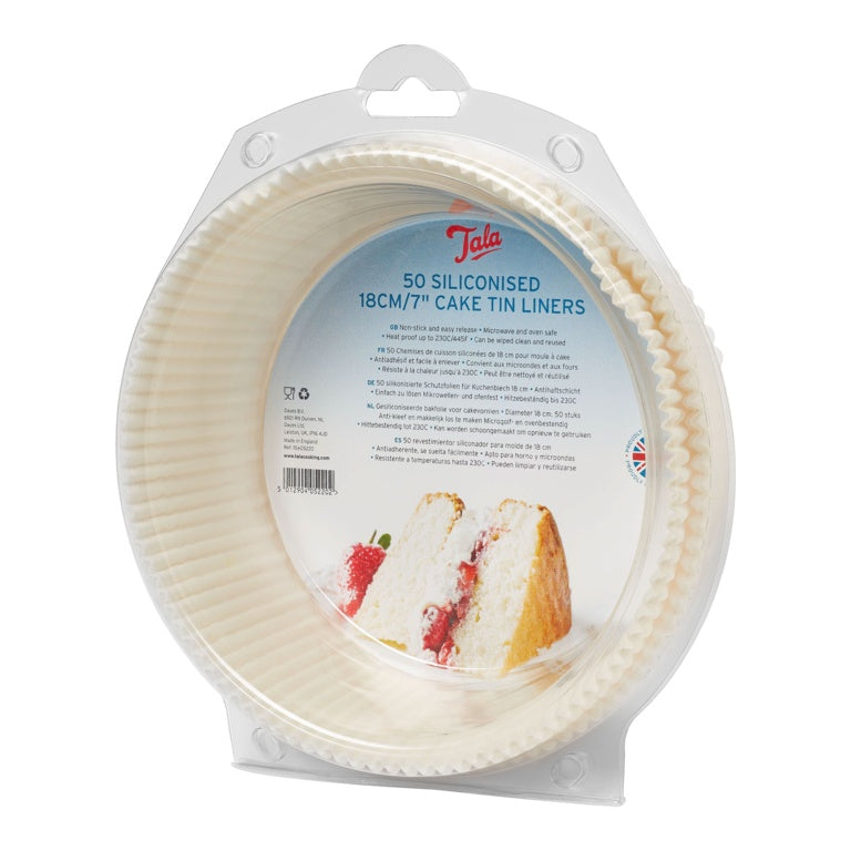 Tala Siliconised 18cm Cake Tin Liners