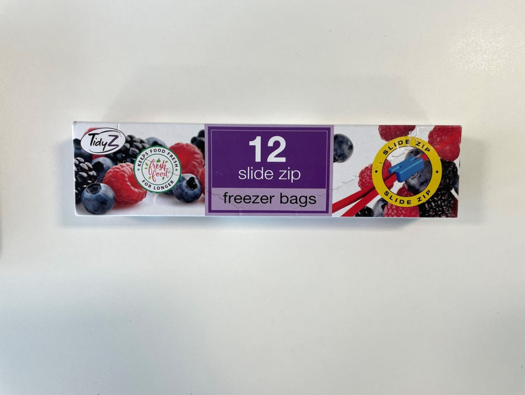 Tidyz Large Resealable Freezer Bags Roll Of 12