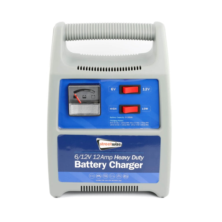 Streetwize Battery Charger Plastic Case 6/12 V 12 Amp