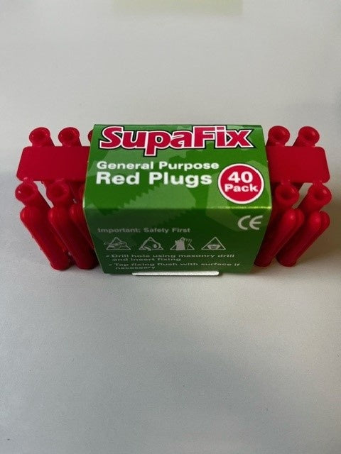 Supa Fix General Purpose Plugs Red Pack 40