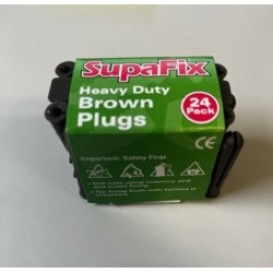 Supa Fix Heavy Duty Plugs Brown Pack 24