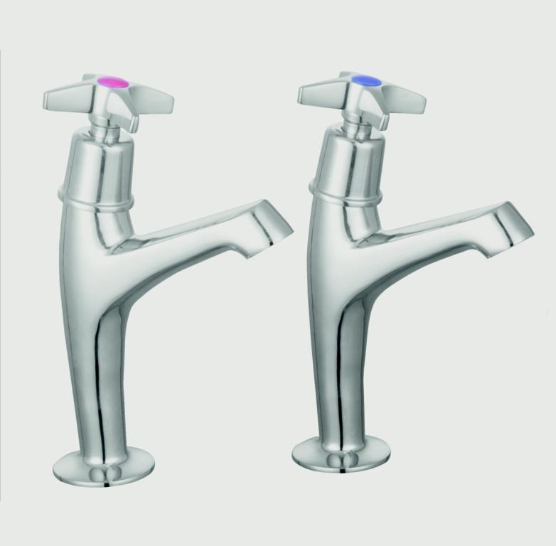 Supa Plumb Cross Head Sink Taps H: 164mm D: 119mm Diameter: 44mm