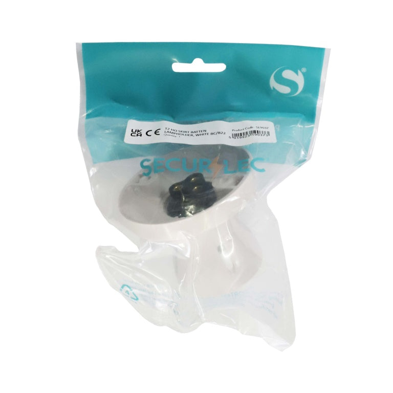 Securlec T2 Ho Skirt Batten Lampholder Bc/B22