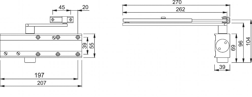 Arrone Silver Door Closer 2 4