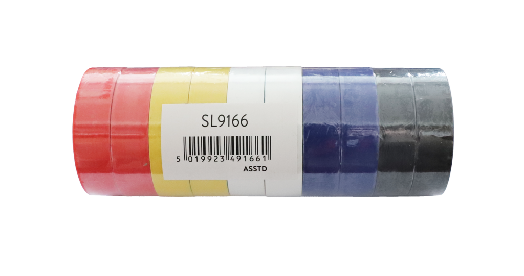 Securlec Pvc Insulation Tape Pack 10 Assorted 20m