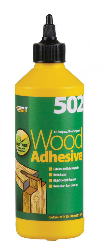 Everbuild Weatherproof Wood Adhesive 500ml Bottle