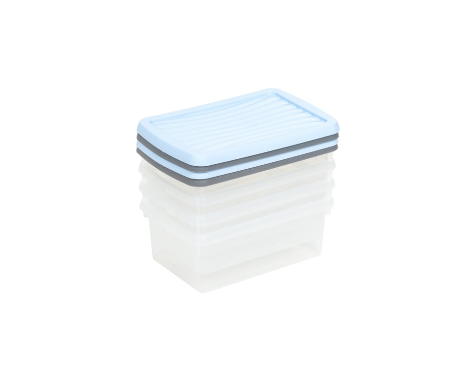 Wham Boxes And Lids 3.5 L 2 Assorted Colours Pack 4