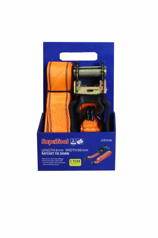 Supa Tool Ratchet Tie Down 6m X 50mm