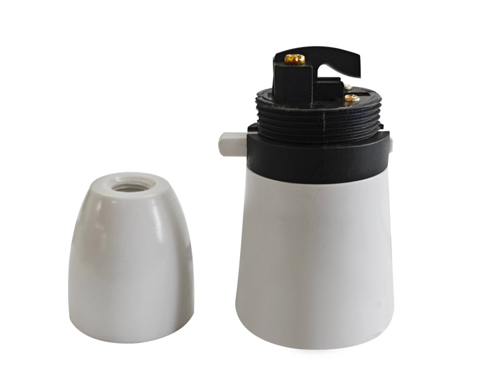 Securlec Switched T2 Lampholder White 1/2"