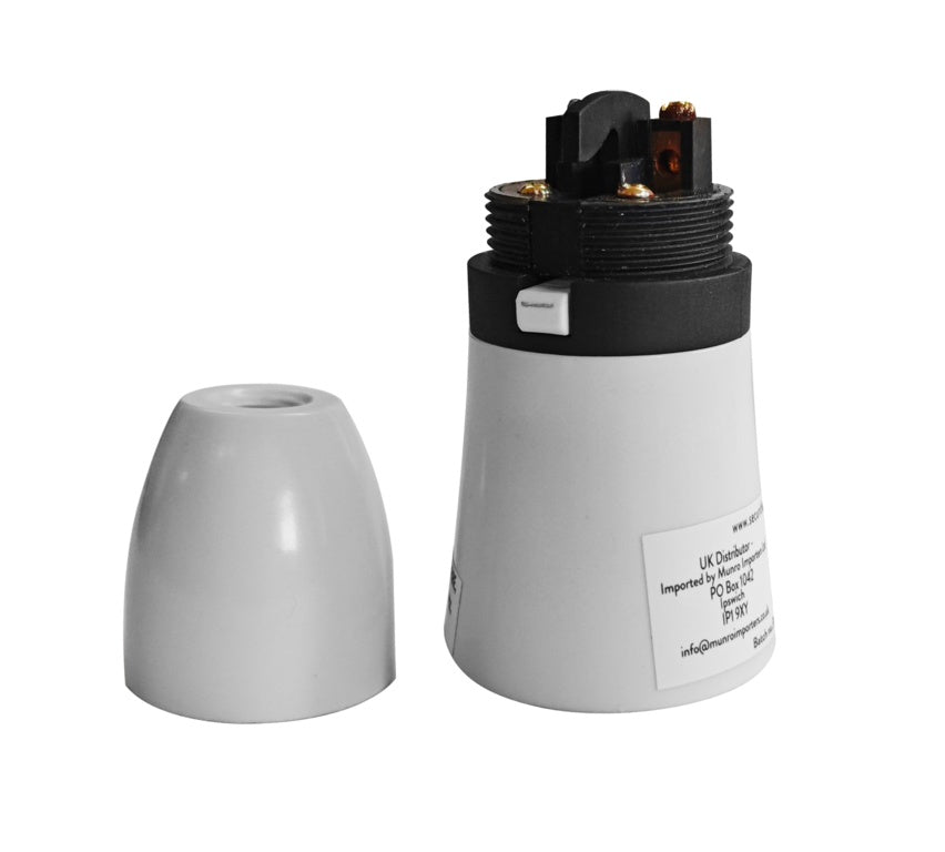 Securlec Switched T2 Lampholder White 1/2"