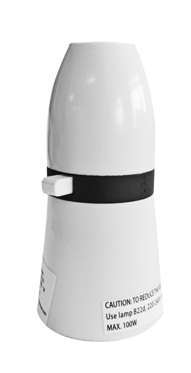 Securlec Switched T2 Lampholder White 1/2"