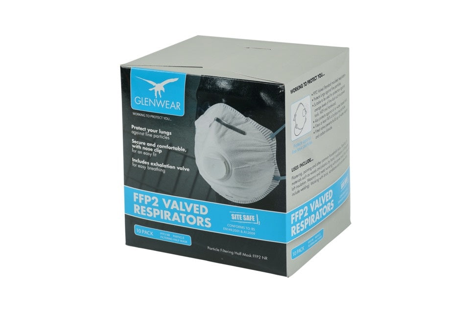 Glenwear Ffp2 Valved Respirator Pack Of 10
