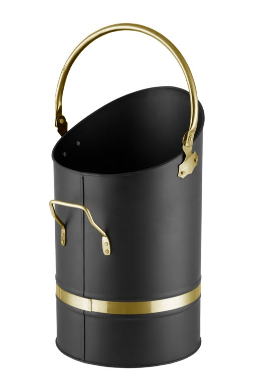 Hearth & Home Coal Hod 16" Black & Brass