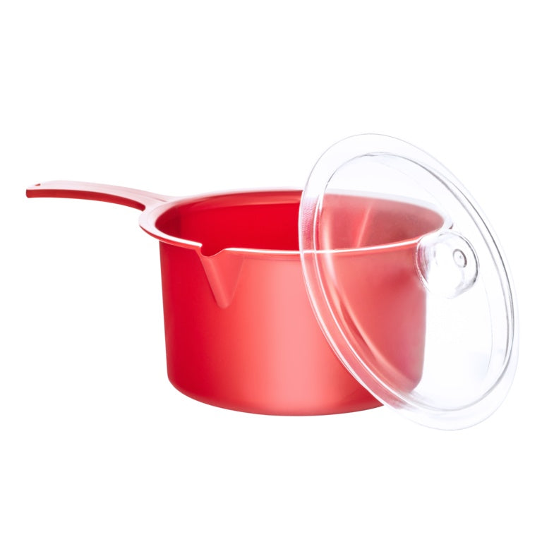 Pendeford Red Sauce Pan & Lid Small 0.5 L