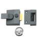 Yale P85 & P89 Deadlocking Nightlatch - Grey / Satin Chrome Cylinder