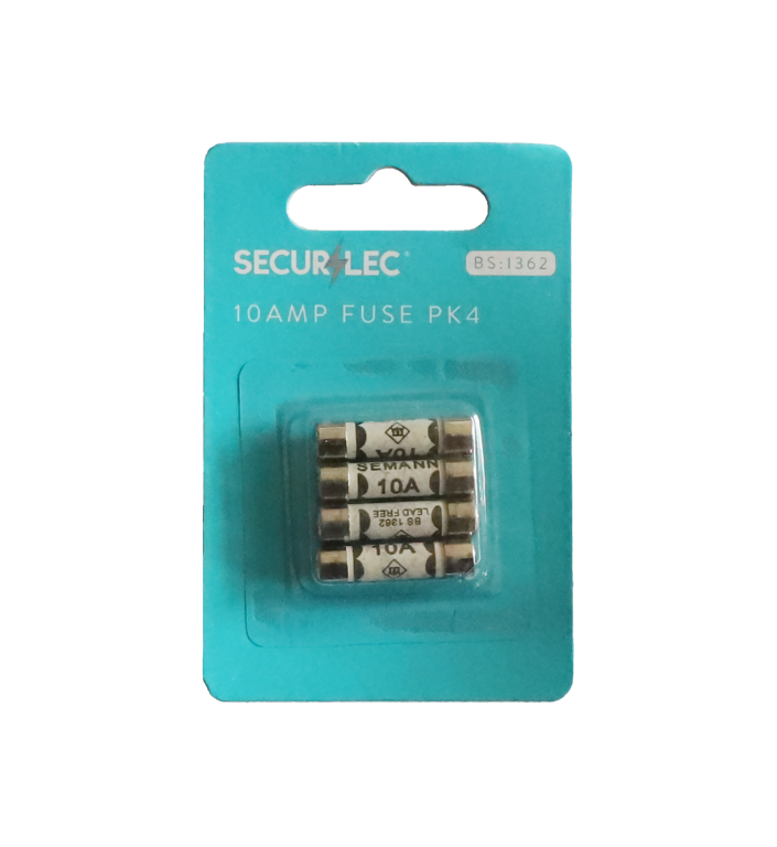 Securlec 10 A Bs1362 Fuses Blister Pack Pack 4