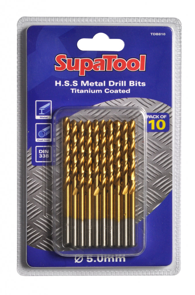 SupaTool Titanium Coated HSS Drill Bits