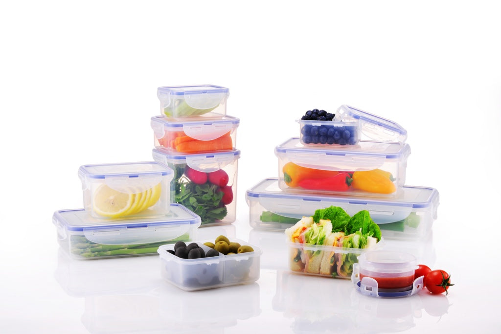 Locknlock Rectangular Bacon Food Storage Fridge Box With Freshness Tray 1 L