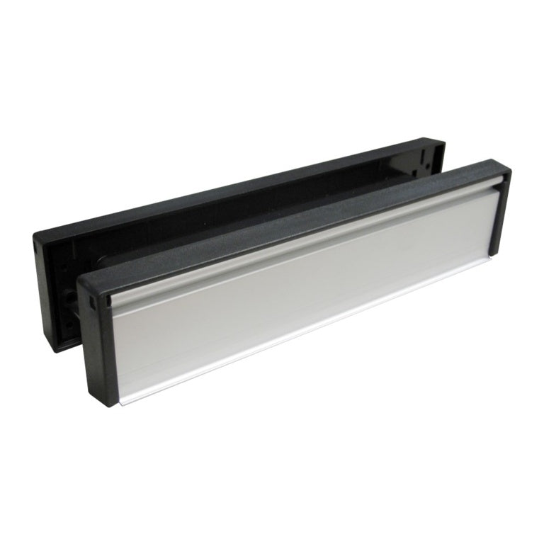 Securit Double Sided Letterplate 20/40 X 300mm Silver
