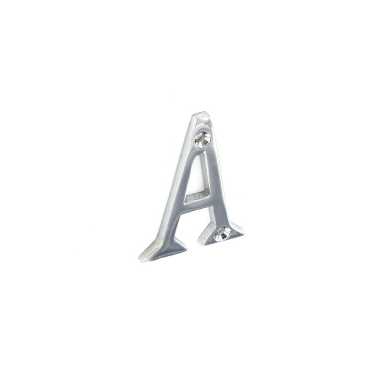 Securit Chrome Letter A 50mm Pack Of 5